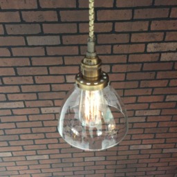 "Industrial Pendant Light -Antique Brass 6"" Clear Glass Cone Shade with Patented ""Huila Connectors" - thumbnail 3
