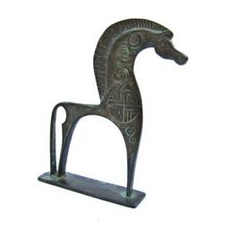 Greek Bronze Decorative Geometric Horse - thumbnail 3