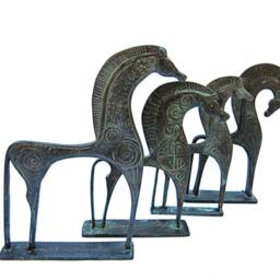 Greek Bronze Decorative Geometric Horse - thumbnail 4