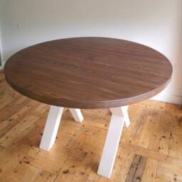 Solid Wood Round Dining Table - thumbnail 2