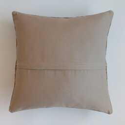 Handmade Cushion Cover, Textured Brown Turkish Rug Decorative Throw Pillow, Kilim 16''x16''/40x40 cm - thumbnail 4