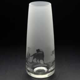 Labrador Dog Glass Bud Vase - Etched Engraved Glassware Home & Bar Decor - thumbnail 1