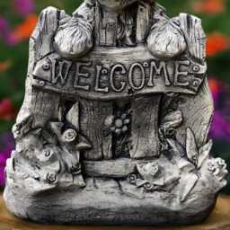 Yorkie Statue With Welcome Sign Concrete Yorkshire Terrier Figure Outdoor Puppy Memorial Stone Pet For Garden Decor Sculpture Dog Lover Gift - thumbnail 4