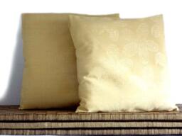 Yellow Damask Pillow, Decorative Floral Cushion, Pillows - thumbnail 1