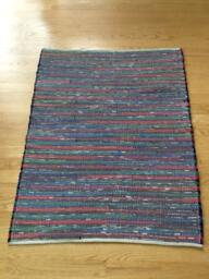 "Multi Color Rug, Cotton 37"" L X 28"