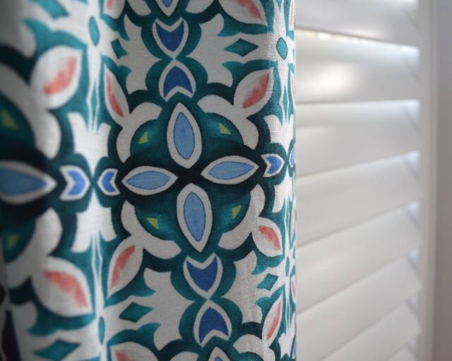 Moroccan Tile Cotton Fabric Essaouira Print For Curtains & Cushions - image 1