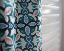 Moroccan Tile Cotton Fabric Essaouira Print For Curtains & Cushions - thumbnail 1