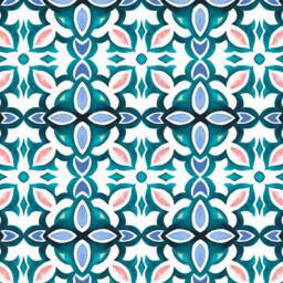 Moroccan Tile Cotton Fabric Essaouira Print For Curtains & Cushions - thumbnail 2