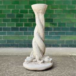 Concrete Dragon Pedestal Sundial Stone Garden Timepiece Sculpture Fantasy Outdoor Decor Cement Mythical Ornament Unique Gift For Gardener - thumbnail 1