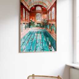 Swimming Pool Wall Art, London Print, Art Poster, Gift, Summer Sport Posters - thumbnail 2