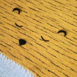 Nursery Wool Rug, Handmade Rug For Kids, Hand-Knitted Tiger Design Soft, Cozy & Durable Kids Room Floor Decor - thumbnail 2