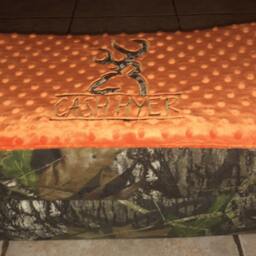 Custom Appliqued Camo Nap Mat Cover, Blanket, Pillow & Case - thumbnail 4
