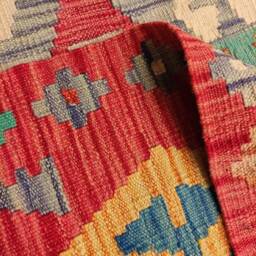 Tribal Kilim Runner, Handmade Artisan Afghan Turkish Aztec Sheep Wool Runner Rug 298x83 cm - thumbnail 3