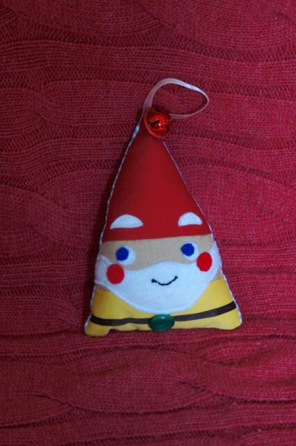 Humphrey, The Happy, Handmade, Gnome, Large, Fabric, Hanging, Ornament, With Bell, Decoration, Display, Stocking Filler, Christmas Tree, Mum - image 1