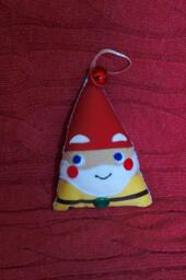 Humphrey, The Happy, Handmade, Gnome, Large, Fabric, Hanging, Ornament, With Bell, Decoration, Display, Stocking Filler, Christmas Tree, Mum - thumbnail 1