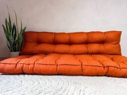 Linen Floor Cushion French Style Sofa, Bench Or Daybed - Custom Size