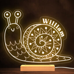 Kids Cute Snail Insect Personalised Gift Warm White Lamp Night Light - thumbnail 1