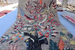 Natural Color 6'4x9'5 Tree Of Life Rug, Afghan Tribal Area Top Quality 100% Wool Handmade Pictorial Kids Room Living Rug - thumbnail 1