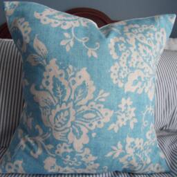 Skyblue Pillow Cover.accent Pillow.slipcover.toss Pillow.throw Pillow.cushion Cover.pillow Covers.spring Decor Floral.summer Decor.blue.grey - thumbnail 4
