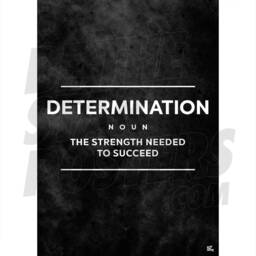 Determination Gym Motivational Fitness Poster - A4/A3 Sizes Plus Framed Option - thumbnail 1