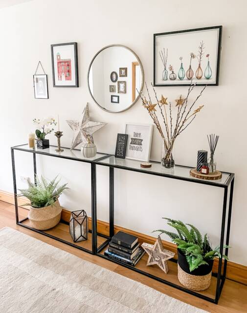 steel Glass Display Unit - Black Powder-Coated Finish - image 1
