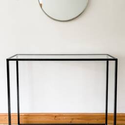 steel Glass Display Unit - Black Powder-Coated Finish - thumbnail 4