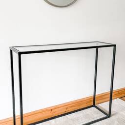 steel Glass Display Unit - Black Powder-Coated Finish - thumbnail 2
