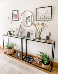 steel Glass Display Unit - Black Powder-Coated Finish - thumbnail 1