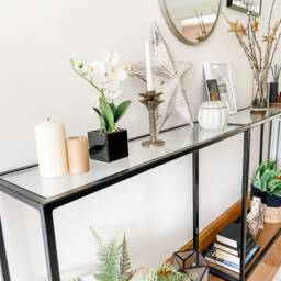steel Glass Display Unit - Black Powder-Coated Finish - thumbnail 3