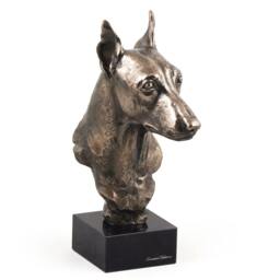 Miniature Pinscher, Dog Marble Statue, Limited Edition, Artdog. Made Of Cold Cast Bronze. Perfect Gift. Limited Edition - thumbnail 1