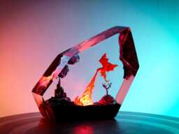 Exclusive Handmade Wings Of Fire Resin Lamp - Fantasy Dragon Light, Mystical Flame-Breathing Decor For Home Or Gift - thumbnail 1