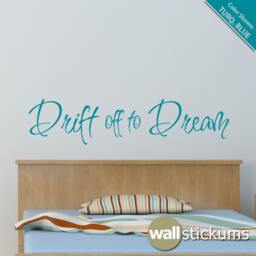 Drift Off To Dream Wall Decal Bedroom Vinyl Art Quote - thumbnail 3