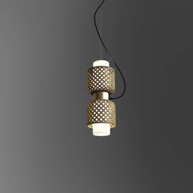 Handmade Woven Bamboo Pendant Lamp Boho Ambient Light - image 1