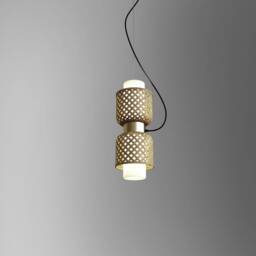 Handmade Woven Bamboo Pendant Lamp Boho Ambient Light - thumbnail 3