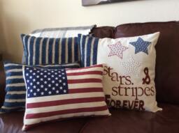 American Flag Pillow Cover, Star & Stripe Pillow, Throw Pillow, Decorative Pillow, Traditonal Americana Patriotic - thumbnail 1