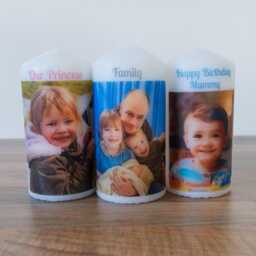 Personalised Photo Candle Birthday Christmas Remembrance Wedding Keepsake - thumbnail 1