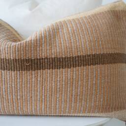 Brown Tribal Hemp Hand Woven Natural Dye Color Pillow Cover - thumbnail 2