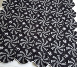 Black & White Peppermint Throw