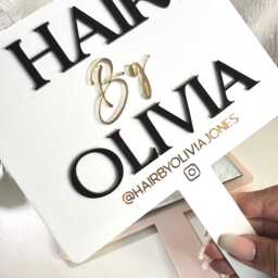 xl Hairdresser Mirror, Handheld Personalised Hairstylist Gift, Hair Extensions, Salon, Business Logo, Salon Decor, Hairdressing - thumbnail 3