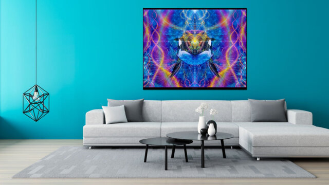 Ardluk Spirit Tapestry - Wall Hanging Totem Meditation Spiritual Visionary Whale- Healing Art - image 1