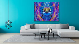 Ardluk Spirit Tapestry - Wall Hanging Totem Meditation Spiritual Visionary Whale- Healing Art