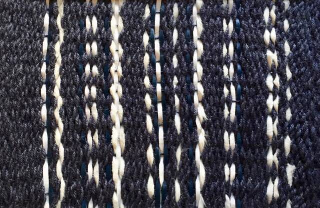 Navy Blue Jute Rug With Cowhide Handmade Coastal Style - image 1