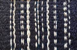 Navy Blue Jute Rug With Cowhide Handmade Coastal Style - thumbnail 1