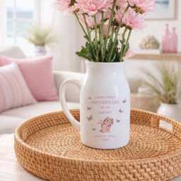 Personalised First Mothers Day Vase, Small Flower Jug, Mother's Grandma Gifts, Mum 1st Keepsake Gift - thumbnail 2