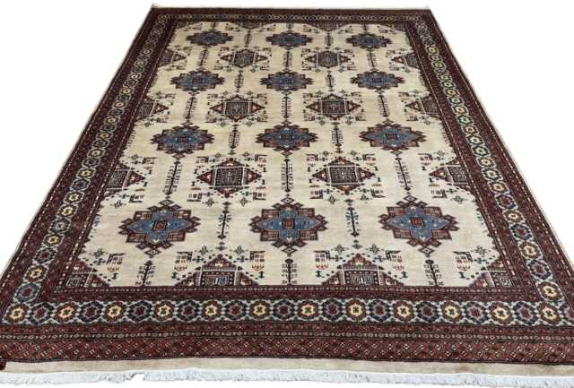 8x11 Beige Color Bokhara Rug - 2.50x3.00 Kids Room Luxury Area Turkish Fine Quality Afghan - image 1