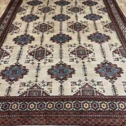 8x11 Beige Color Bokhara Rug - 2.50x3.00 Kids Room Luxury Area Turkish Fine Quality Afghan - thumbnail 2
