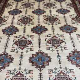 8x11 Beige Color Bokhara Rug - 2.50x3.00 Kids Room Luxury Area Turkish Fine Quality Afghan - thumbnail 3