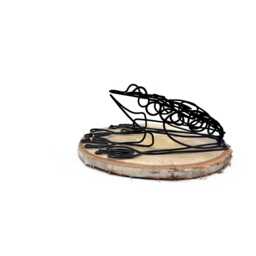 Wire Frog Sculpture, One Line Art, Steel Animal Decor - thumbnail 2
