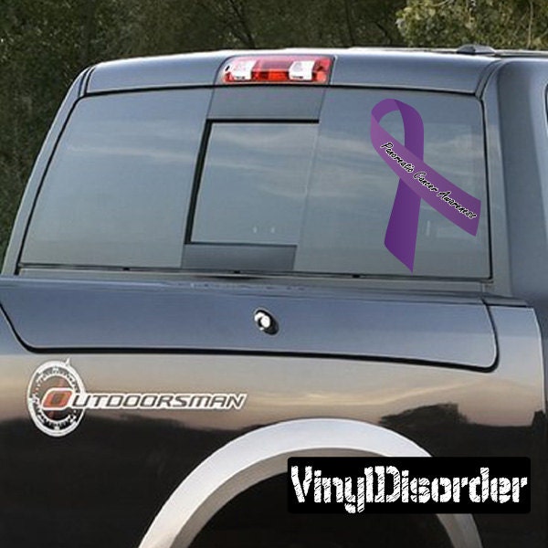 Pancreatic Cancer Awareness Ribbon Vinyl Wall Decal Or Car Sticker
