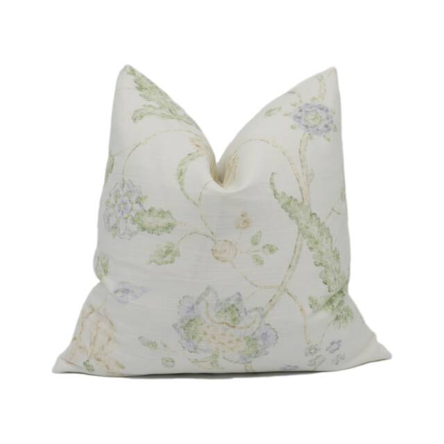 Lee Jofa - Avignon Lilac/Leaf Sophisticated Floral Cushion Cover Handmade Throw Pillow Designer Home D??cor - image 1